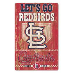 St. Louis Cardinals Sign 11x17 Wood Slogan Design