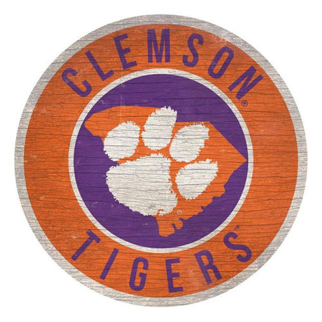 Fan Creations Officially Licensed NCAA Clemson 12" Wood Circle