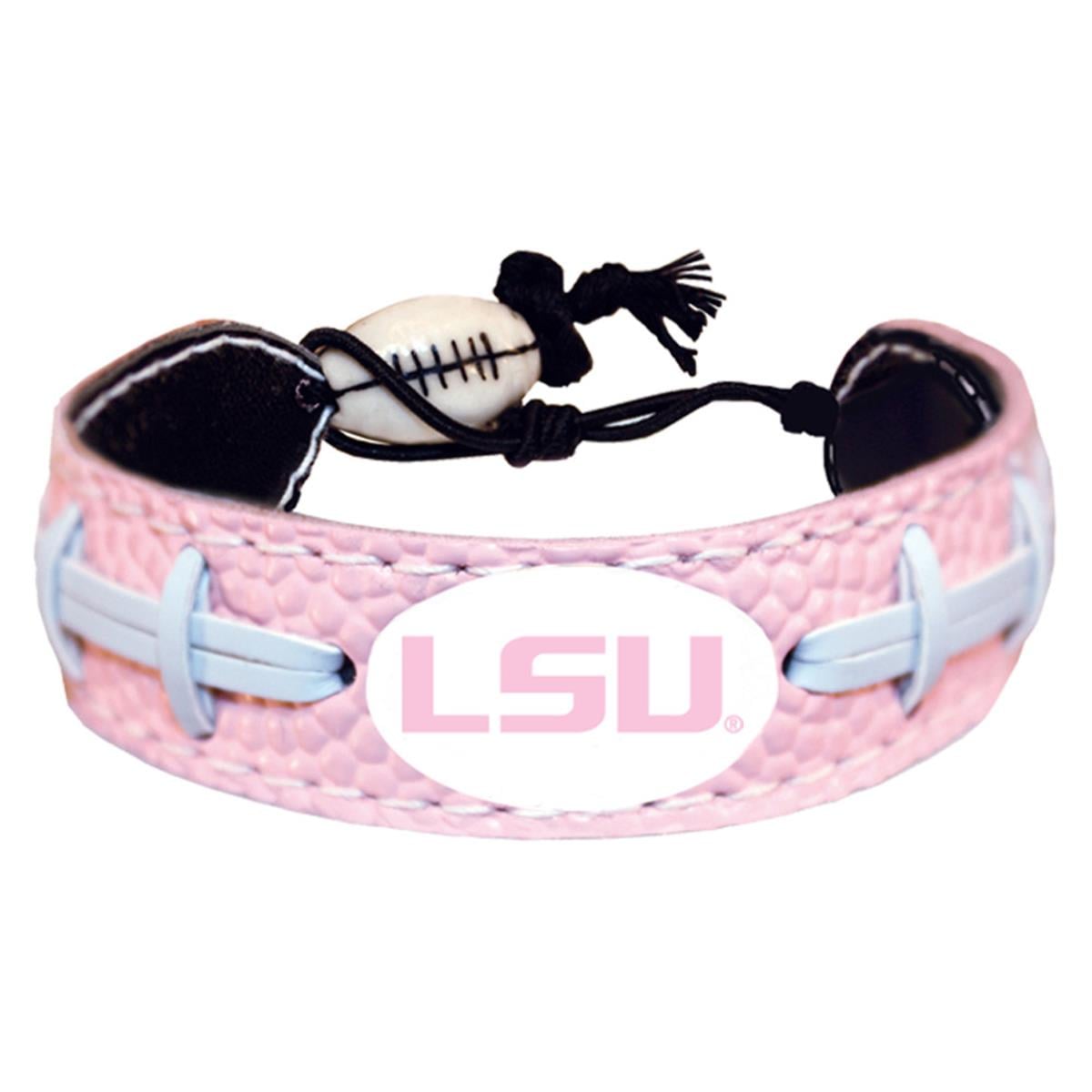 Classic Baseball Pink LSU Tigers Bracelet