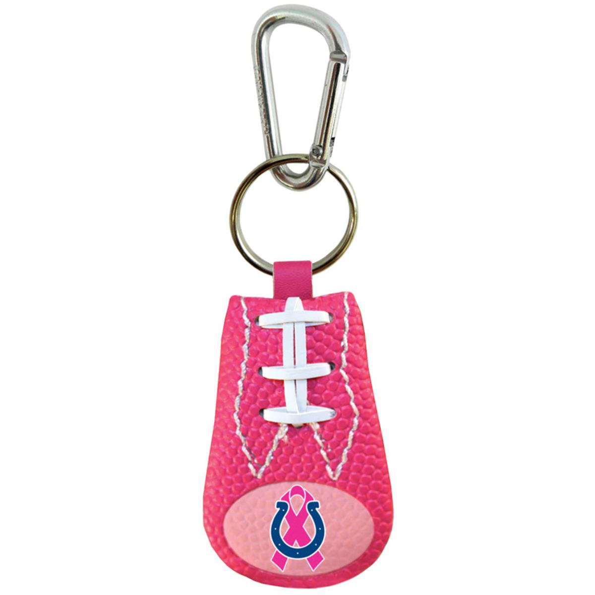 Picture of Indianapolis Colts Keychain Pink Football Breast Cancer Awareness Ribbon