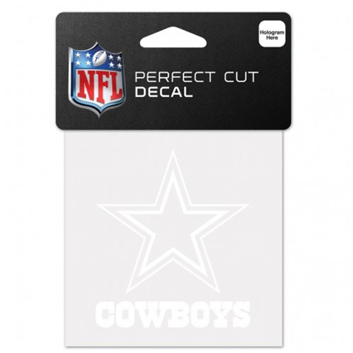 Picture of Dallas Cowboys Decal 4x4 Perfect Cut White Special Order