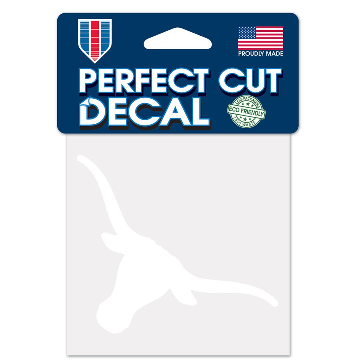 Texas Longhorns Decal 4x4 Perfect Cut White Special Order