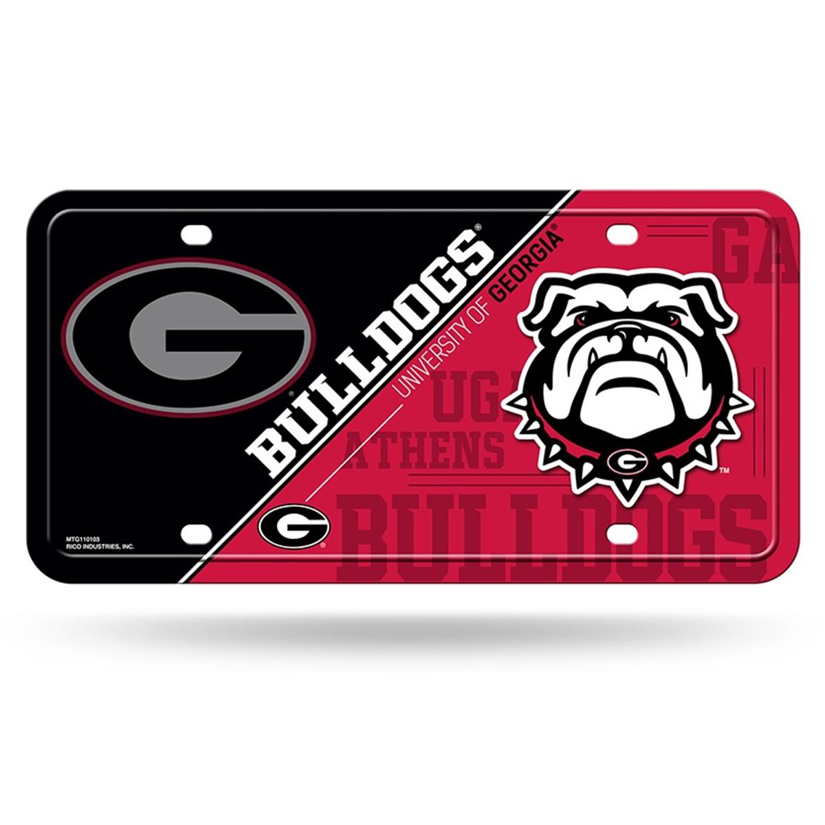 Georgia Bulldogs License Plate Metal