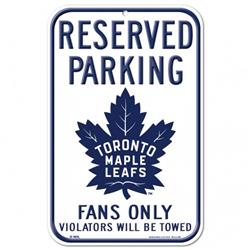Toronto Maple Leafs Sign 11x17 Plastic Reserved Parking Style Special Order