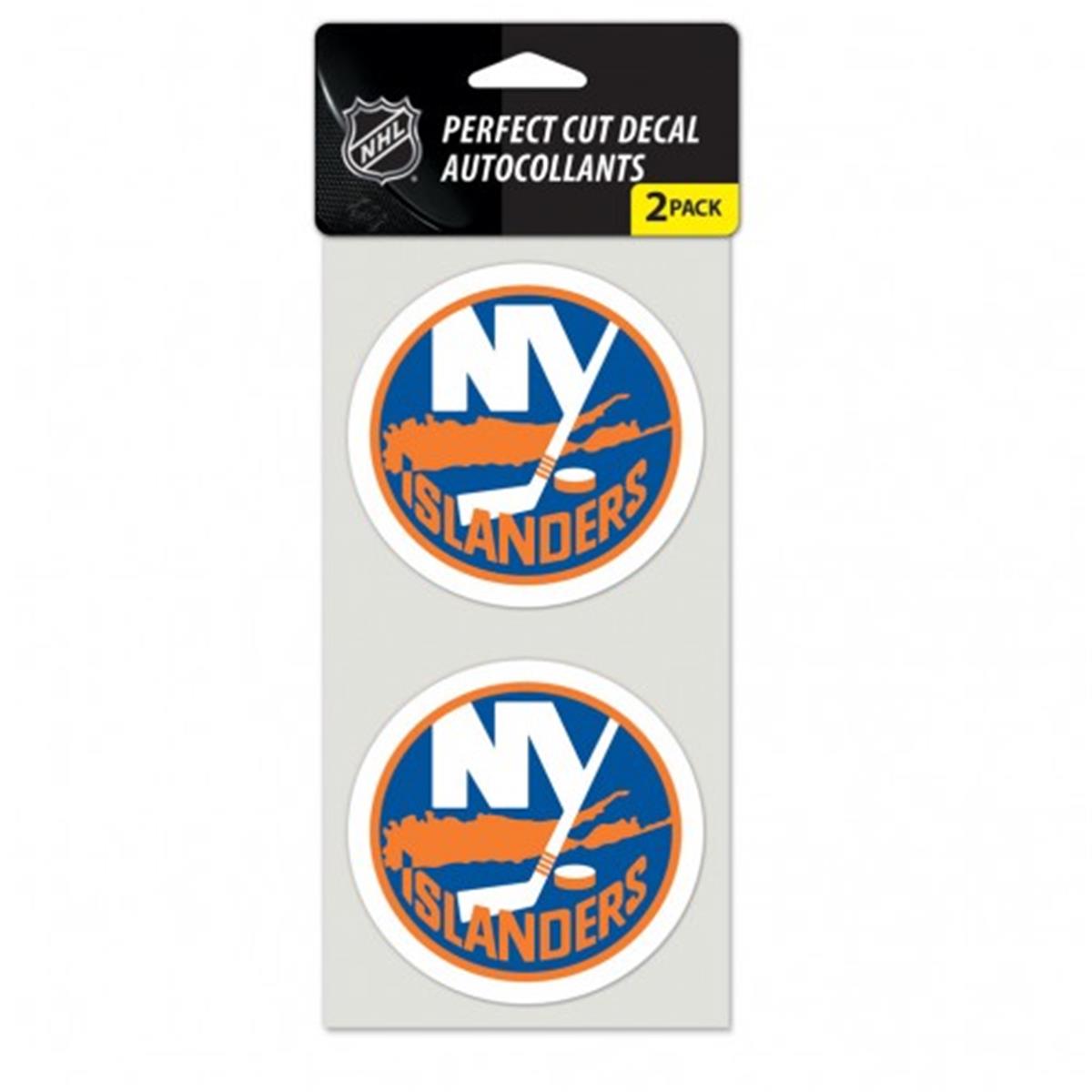 Picture of New York Islanders Decal 4x4 Perfect Cut Set of 2 Special Order