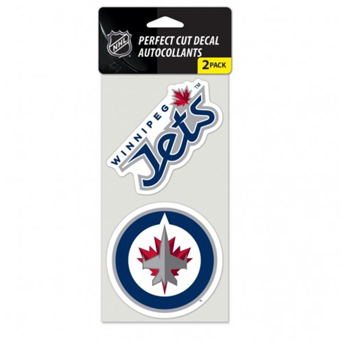 Winnipeg Jets Decal 4x4 Perfect Cut Set of 2