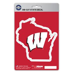 8162090980 State Design Wisconsin Badgers Decal