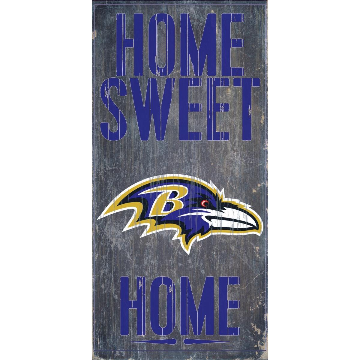 Picture of Baltimore Ravens Wood Sign - Home Sweet Home 6&quot;x12&quot;