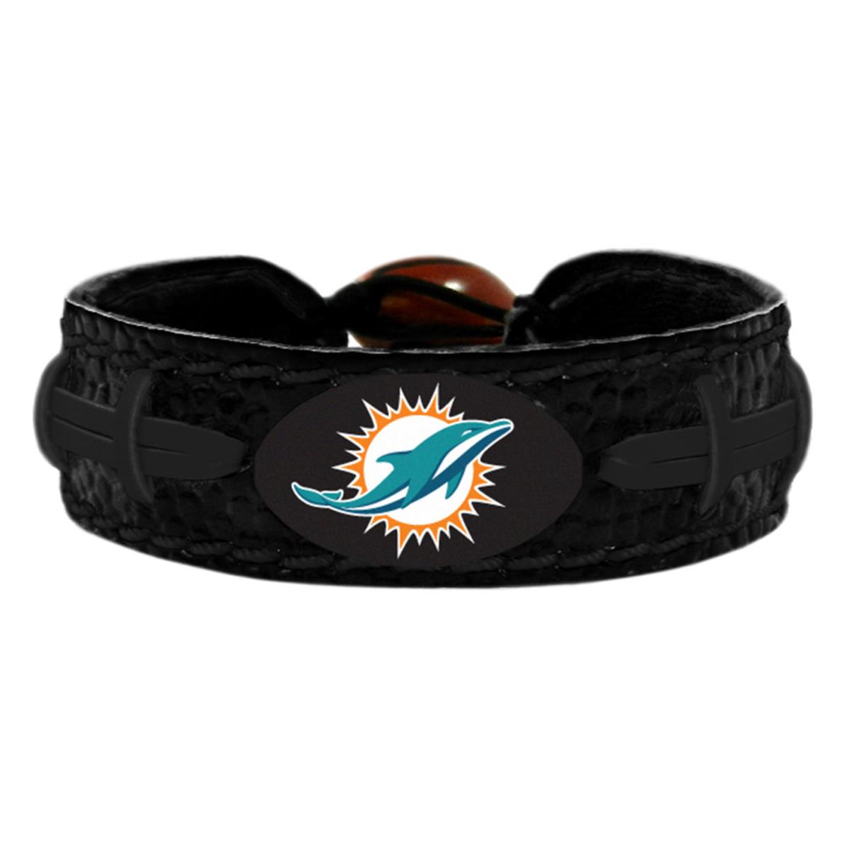 Picture of Miami Dolphins Bracelet Team Color Tonal Black Football