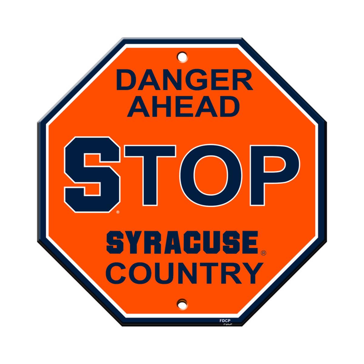 Syracuse Orange Sign 12x12 Plastic Stop Style Special Order