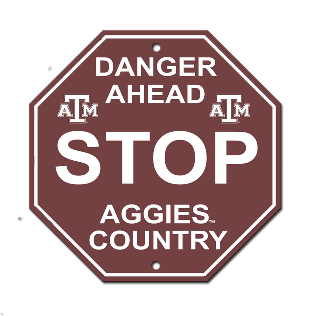 Texas A&M Aggies Sign 12x12 Plastic Stop Style Special Order