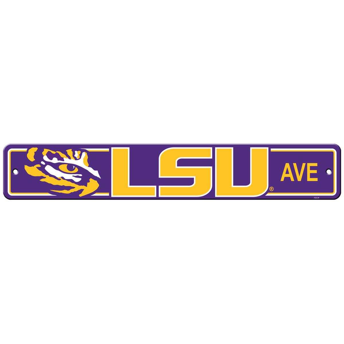 LSU Tigers Sign 4x24 Plastic Street Style