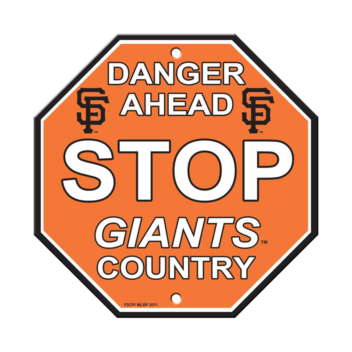 San Francisco Giants Sign 12x12 Plastic Stop Style Special Order