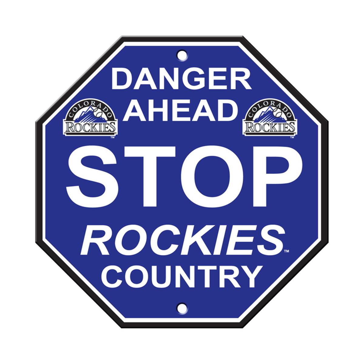 Colorado Rockies Sign 12x12 Plastic Stop Style Special Order