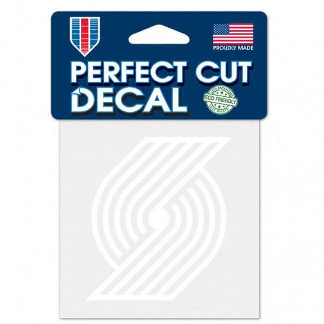 Portland Trail Blazers Decal 4x4 Perfect Cut White