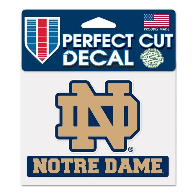 Notre Dame Fighting Irish Decal 4.5x5.75 Perfect Cut Color