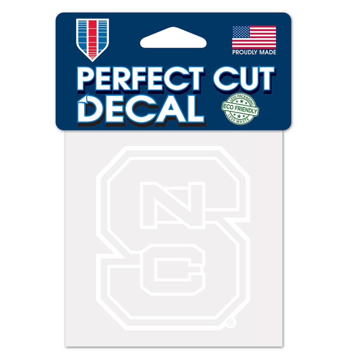 North Carolina State Wolfpack Decal 4x4 Perfect Cut White Special Order