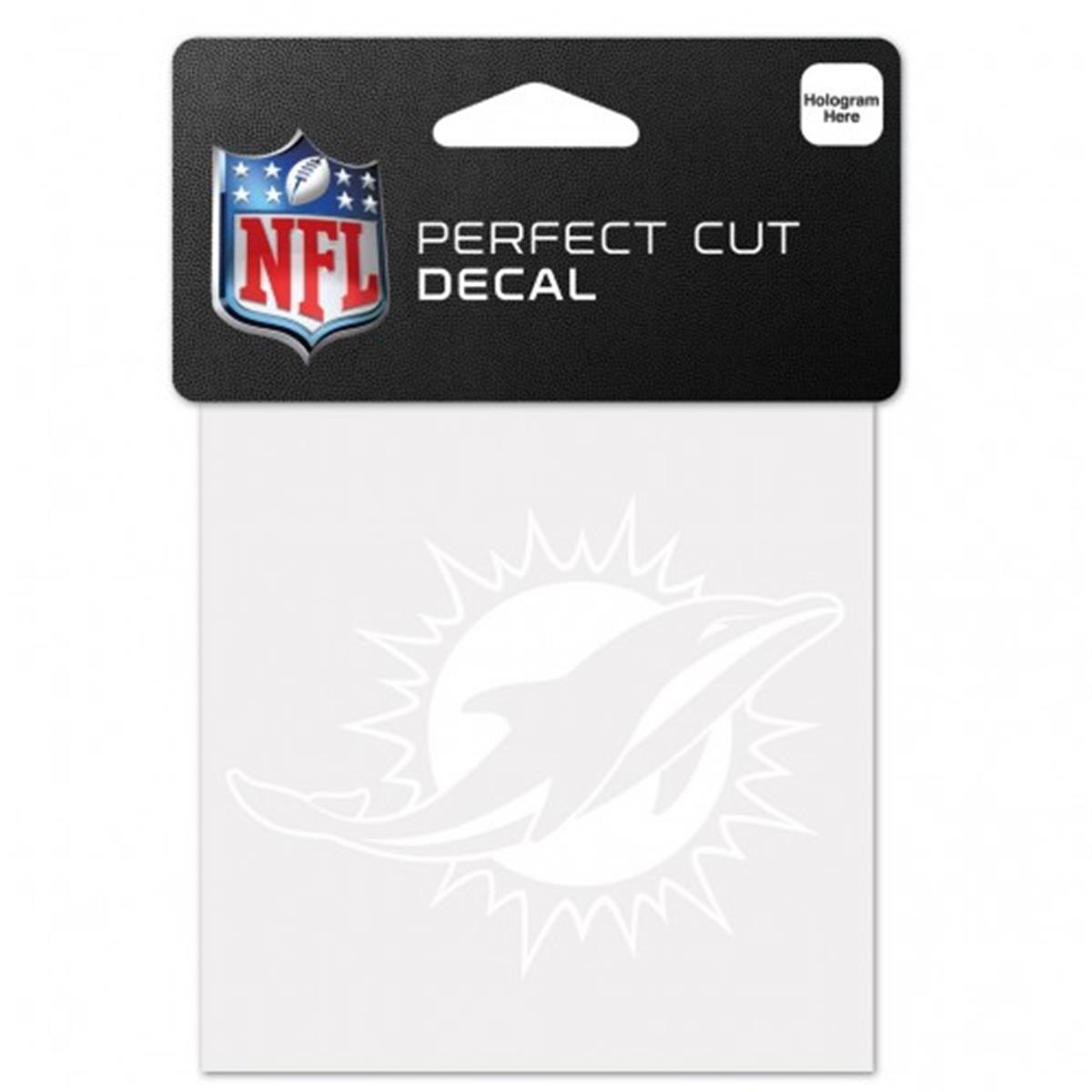 Miami Dolphins Decal 4x4 Perfect Cut White Special Order