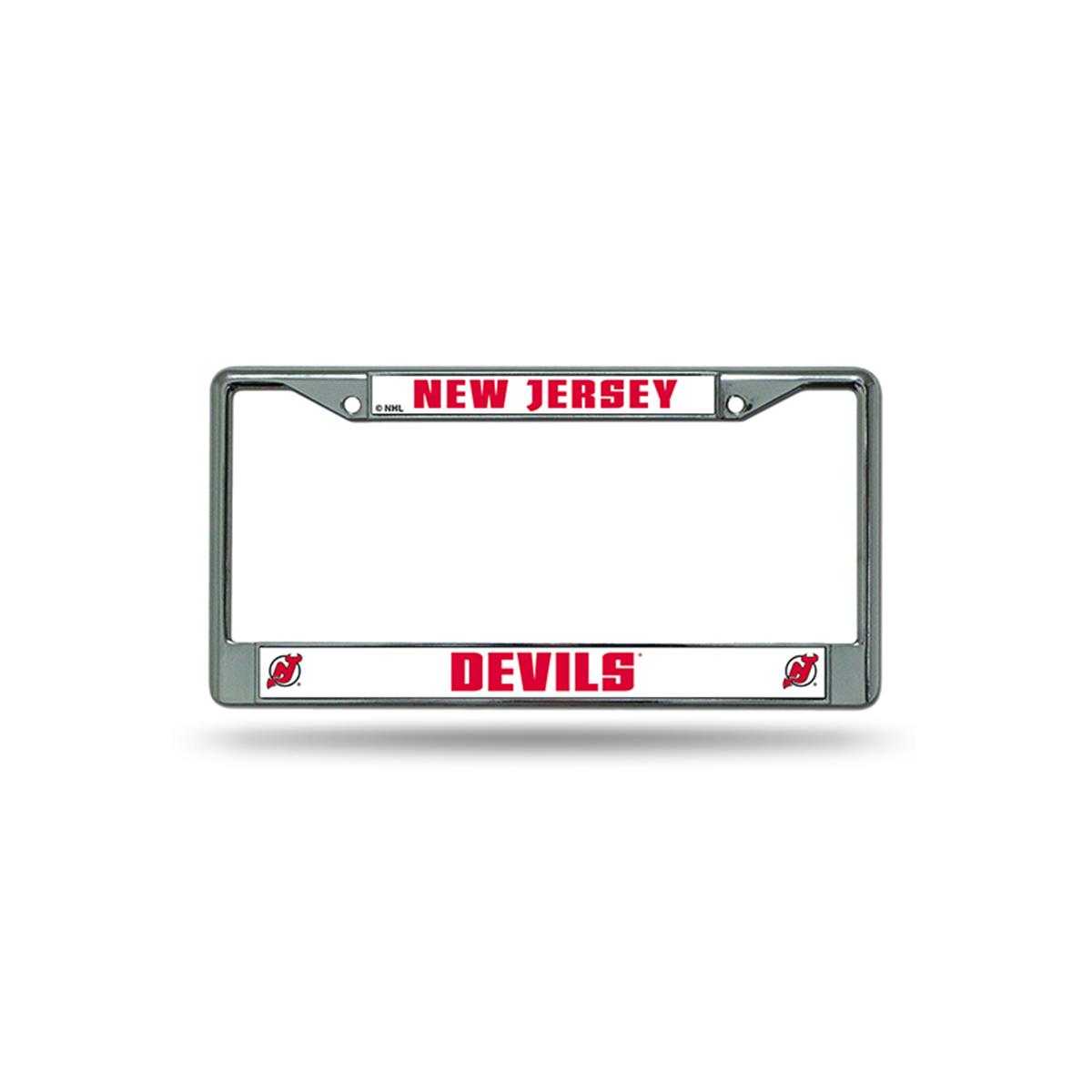 New Jersey Devils License Plate Frame Chrome Special Order