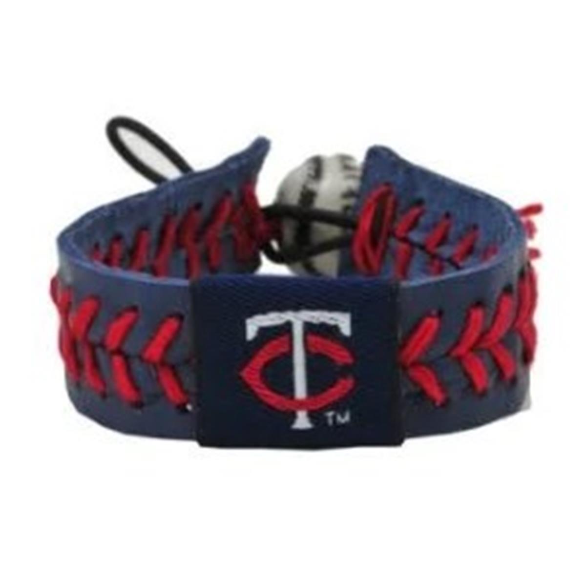 Team Color Baseball Minnesota Script Logo Minnesota Twins Bracelet