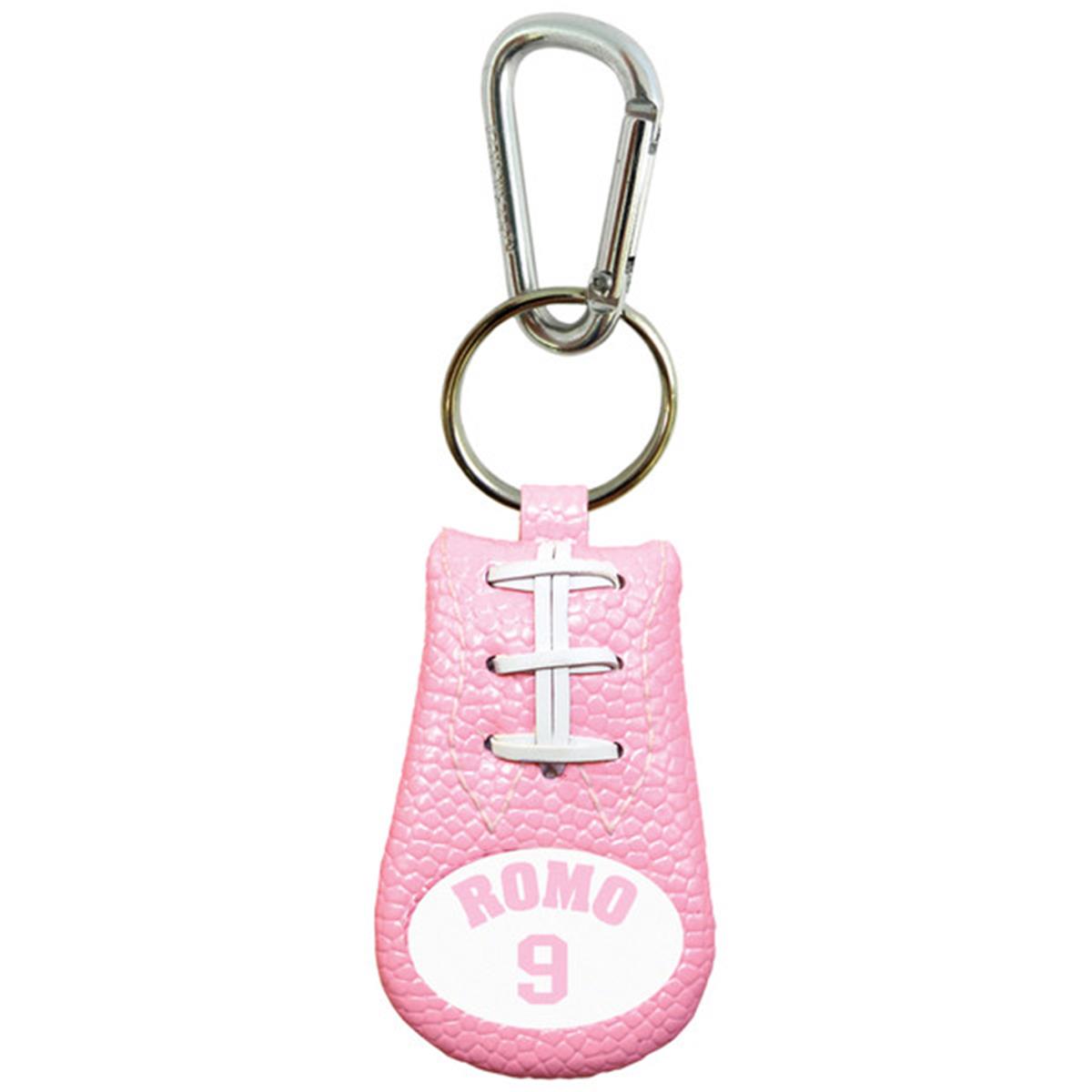 Dallas Cowboys Pink Jersey Tony Romo Design Keychain