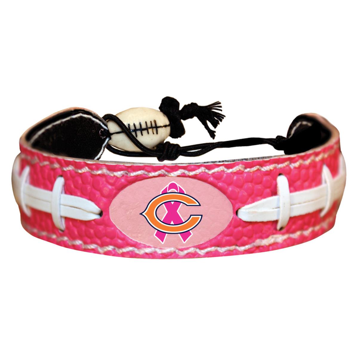 Picture of Chicago Bears Bracelet Breast Cancer Awareness Ribbon Pink Football