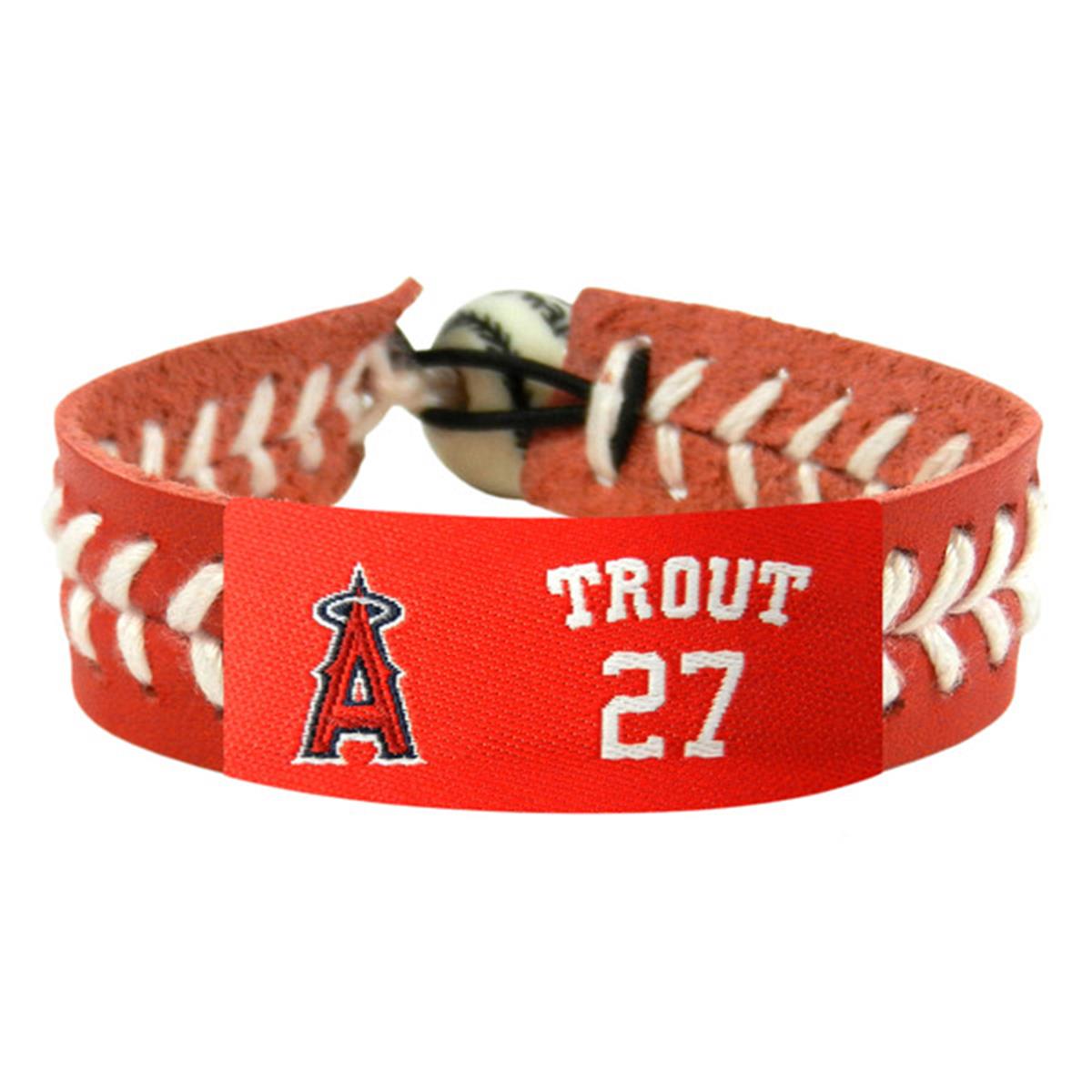 Team Color Baseball Mike Trout Los Angeles Angels Bracelet