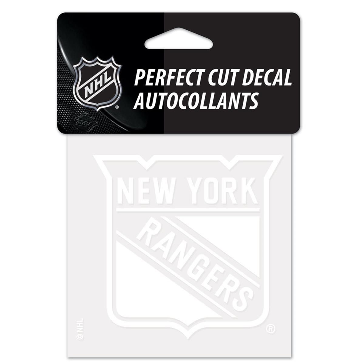 Picture of New York Rangers Decal 4x4 Perfect Cut White Special Order