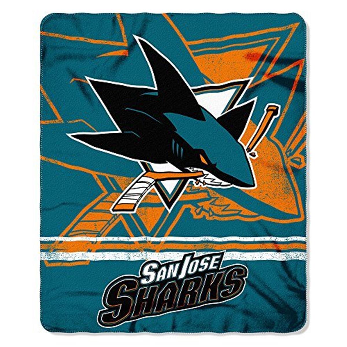 Picture of San Jose Sharks Blanket 50x60 Fleece Fade Away Design Special Order