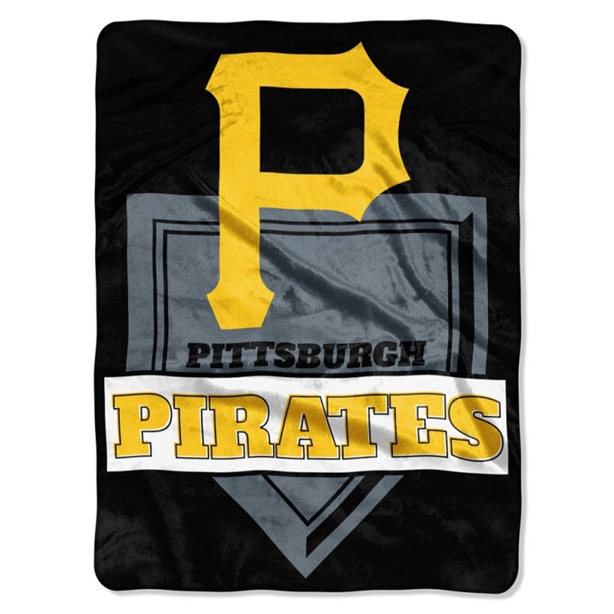 Picture of Pittsburgh Pirates Blanket 60x80 Raschel Home Plate Design Special Order