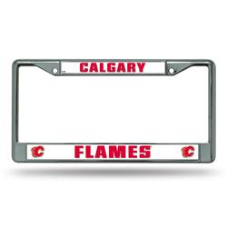 Calgary Flames License Plate Frame Chrome Special Order