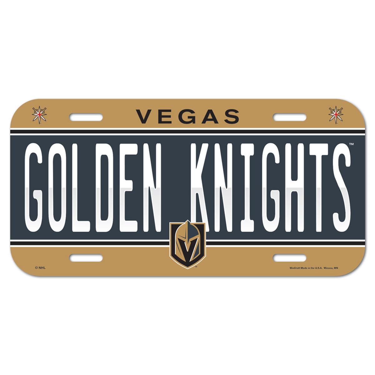Vegas Golden Knights License Plate, Plastic