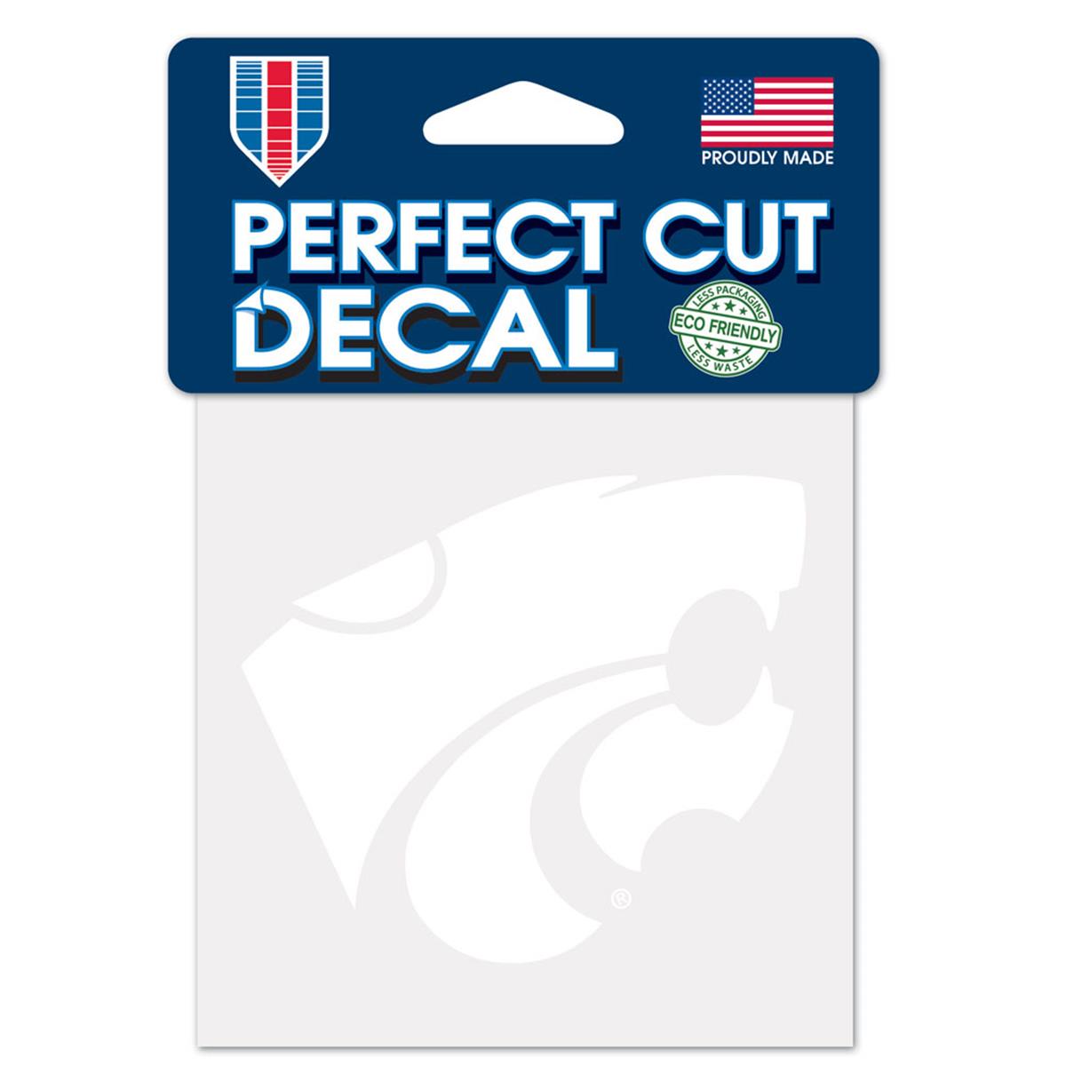 Kansas State Wildcats Decal 4x4 Perfect Cut White Special Order