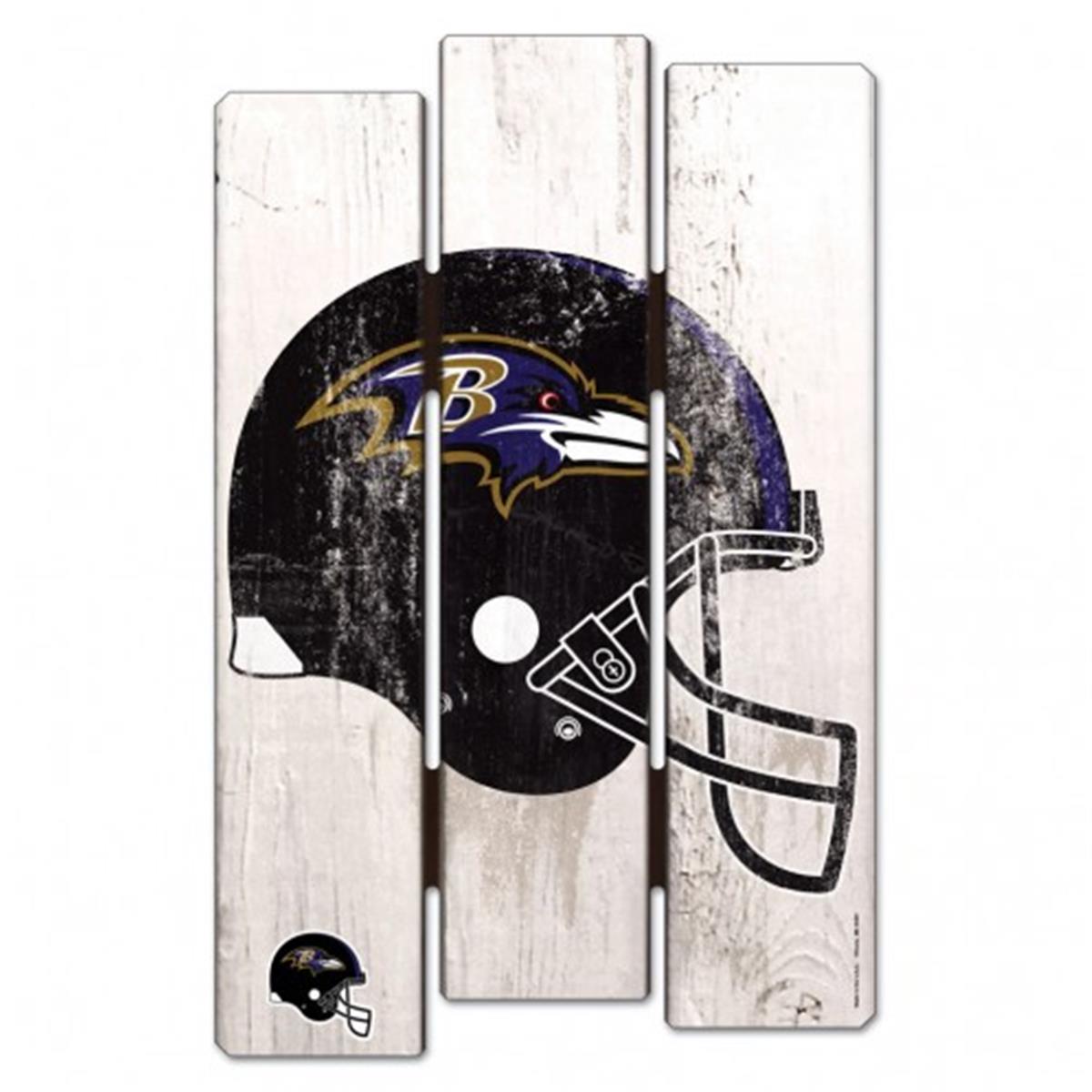 Baltimore Ravens Sign 11x17 Wood Fence Style