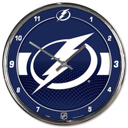 Picture of Tampa Bay Lightning Clock Round Wall Style Chrome