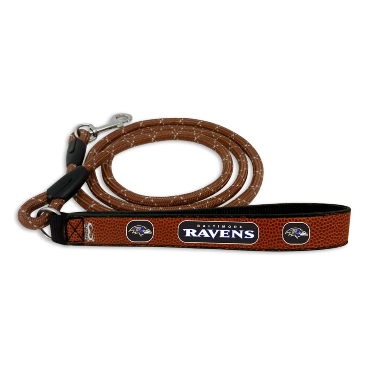 Picture of Baltimore Ravens Pet Leash Leather Frozen Rope Football Size Medium