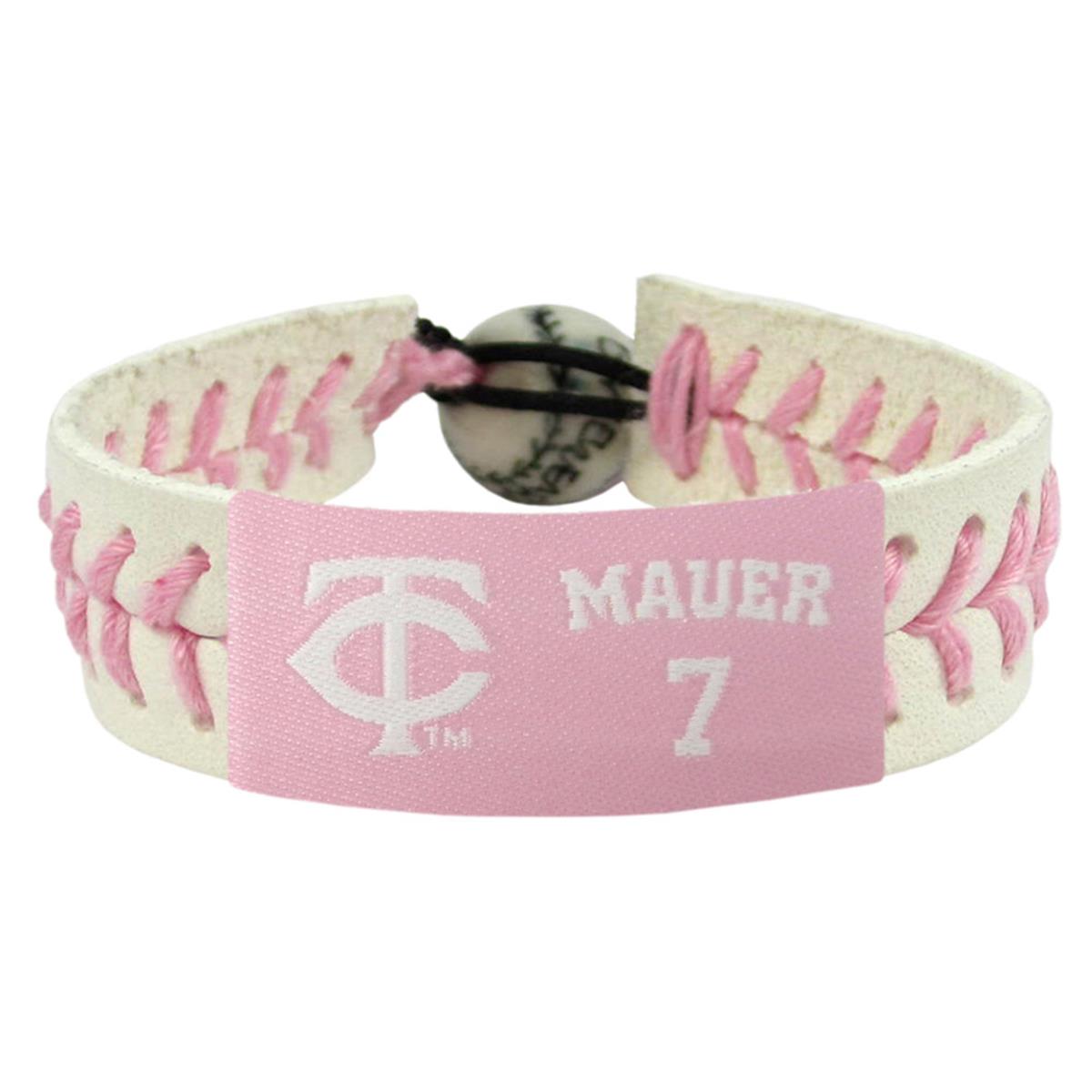 Minnesota Twins Bracelet Baseball Pink Joe Mauer