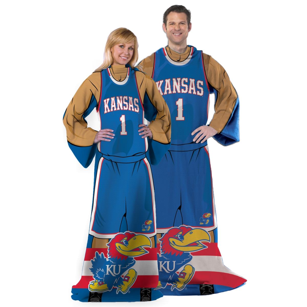 Picture of Kansas Jayhawks Blanket 48x71 Comfy Throw Player Design Special Order