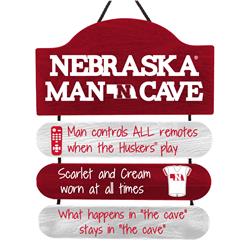 9141896503 Nebraska Cornhuskers Wood Sign, Man Cave Design