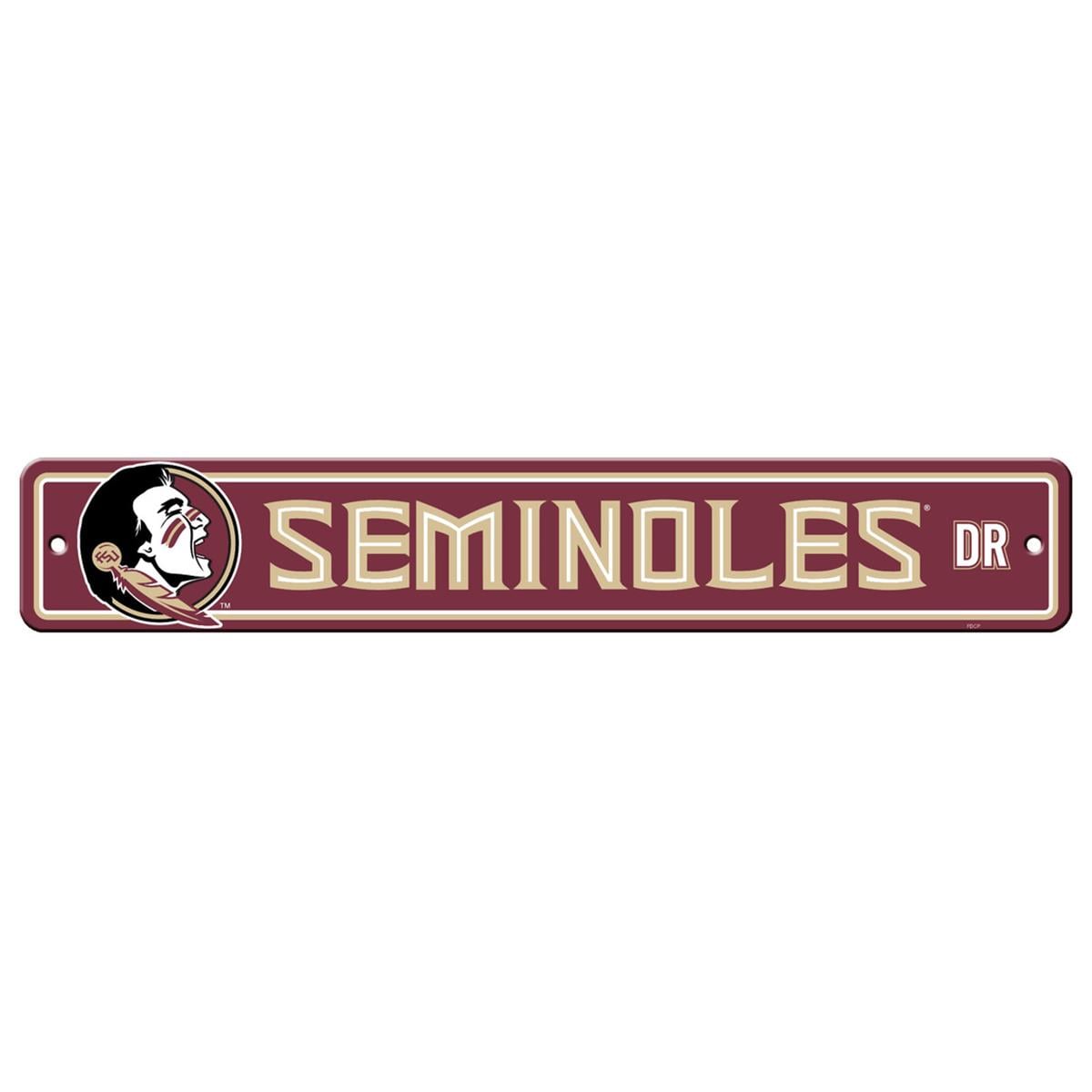 Florida State Seminoles Sign 4x24 Plastic Street Style