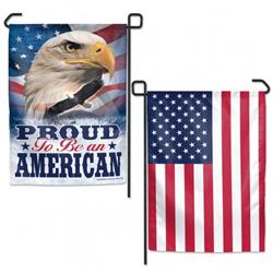 Picture of American Flag 12x18 Garden Style 2 Sided Proud American