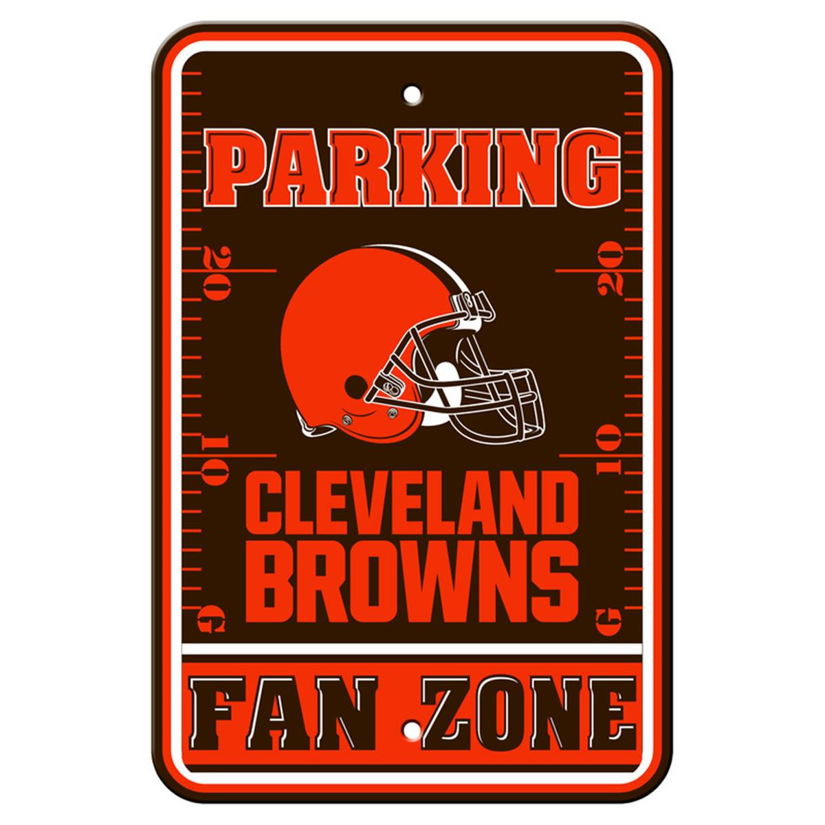 Cleveland Browns Sign 12x18 Plastic Fan Zone Parking Style Special Order