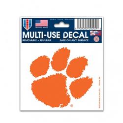 Clemson Tigers Decal 3x4 Multi Use Color Special Order