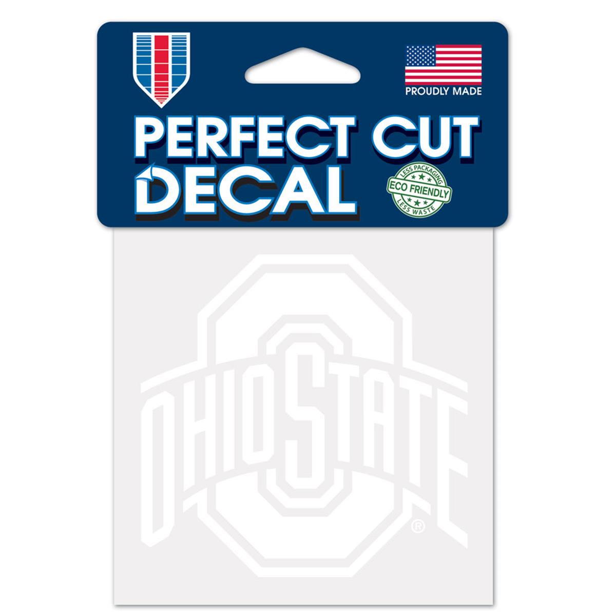 Ohio State Buckeyes Decal 4x4 Perfect Cut White Special Order