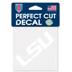 LSU Tigers Decal 4x4 Perfect Cut White Special Order