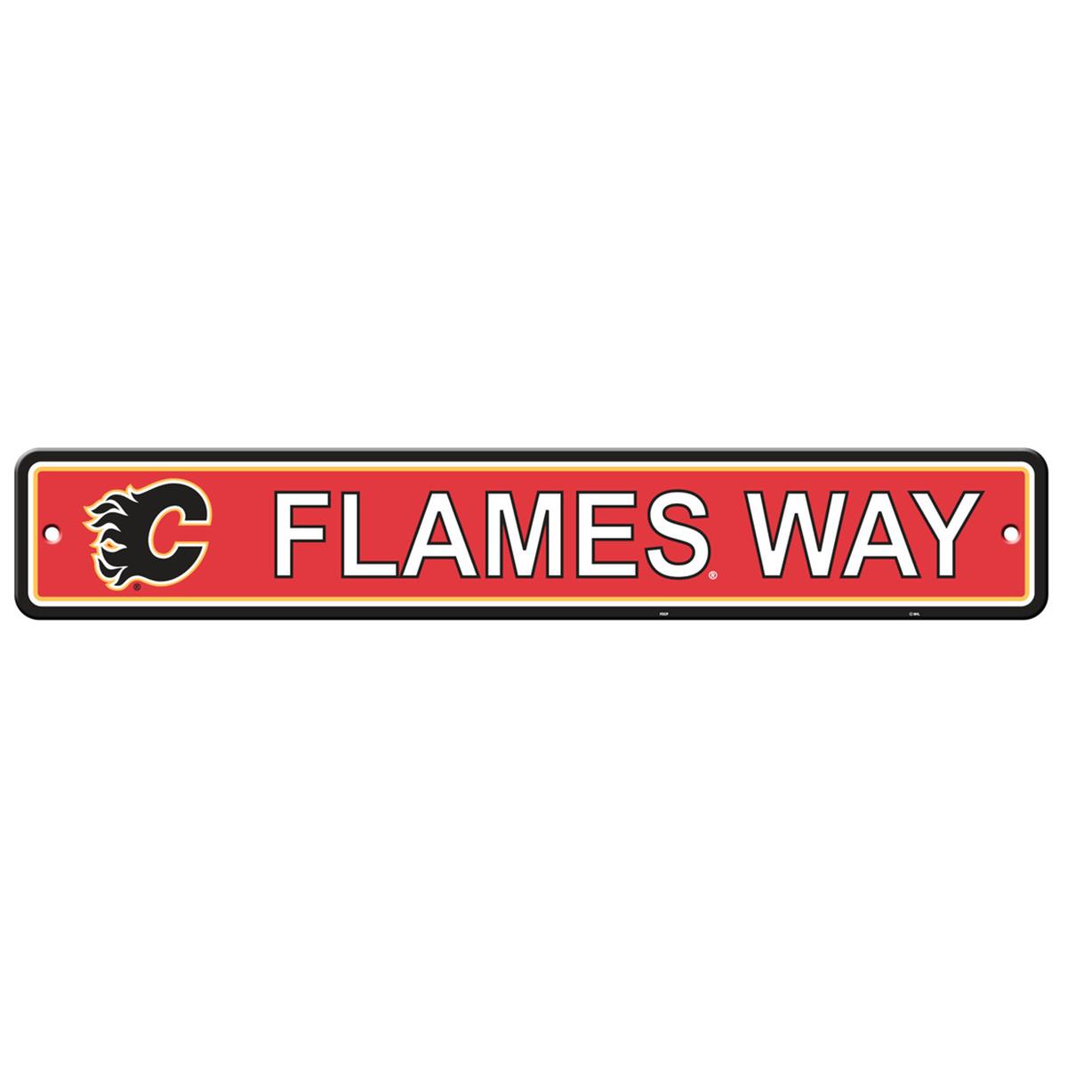 Picture of Calgary Flames Sign 4x24 Plastic Street Style