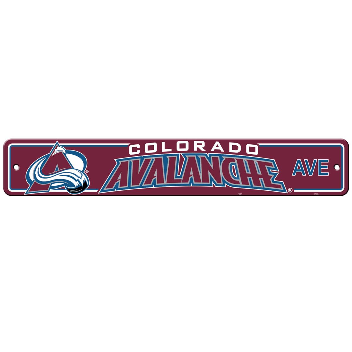 Colorado Avalanche Sign 4x24 Plastic Street Style