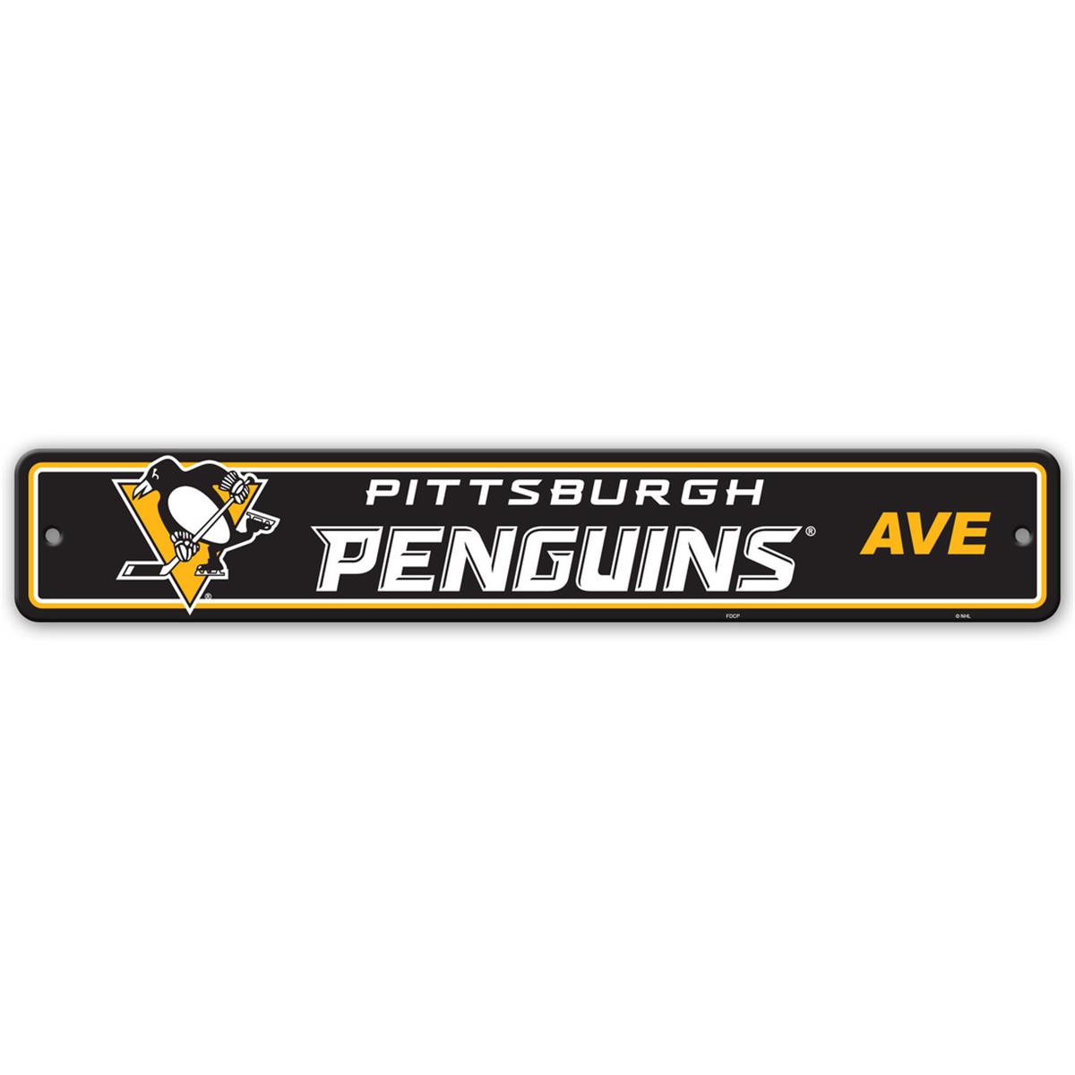 Pittsburgh Penguins Sign 4x24 Plastic Street Style