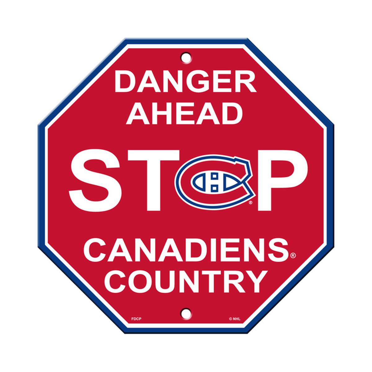 Picture of Montreal Canadiens Sign 12x12 Plastic Stop Style Special Order