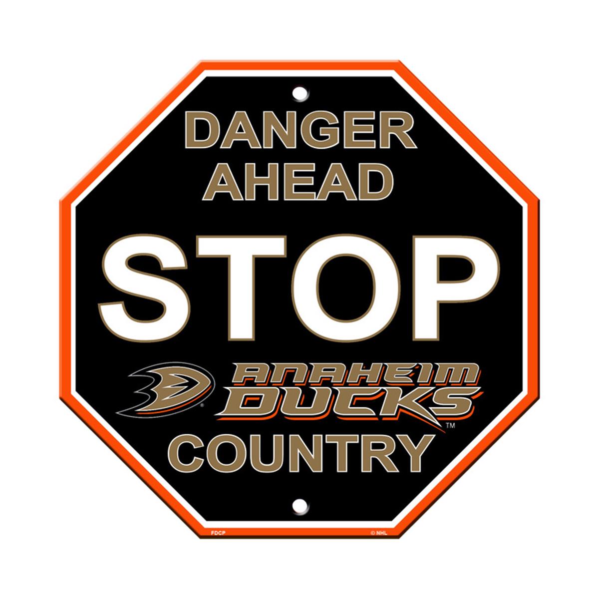 Picture of Anaheim Ducks Sign 12x12 Plastic Stop Style Special Order